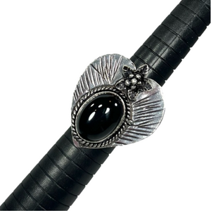 Black onyx (synthetic) 925 Ring size 8.75